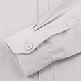 thumbnail image 5 of HOOMEUMY Men's Fashion Solid Long Sleeve Shirt Collared Pocket Tops Casual Wear Trendy Look for Daily Outdoor Sports Activities, 5 of 6