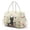 Black Cat Floral Print, variant on Pzuqiu Large Insulated Lunch Bag for Women Aztec Print Quilted Adjustable Strap Sturdy Handle Lunch Bag Lightweight Stylish Work Food Storage for Office Daily Use