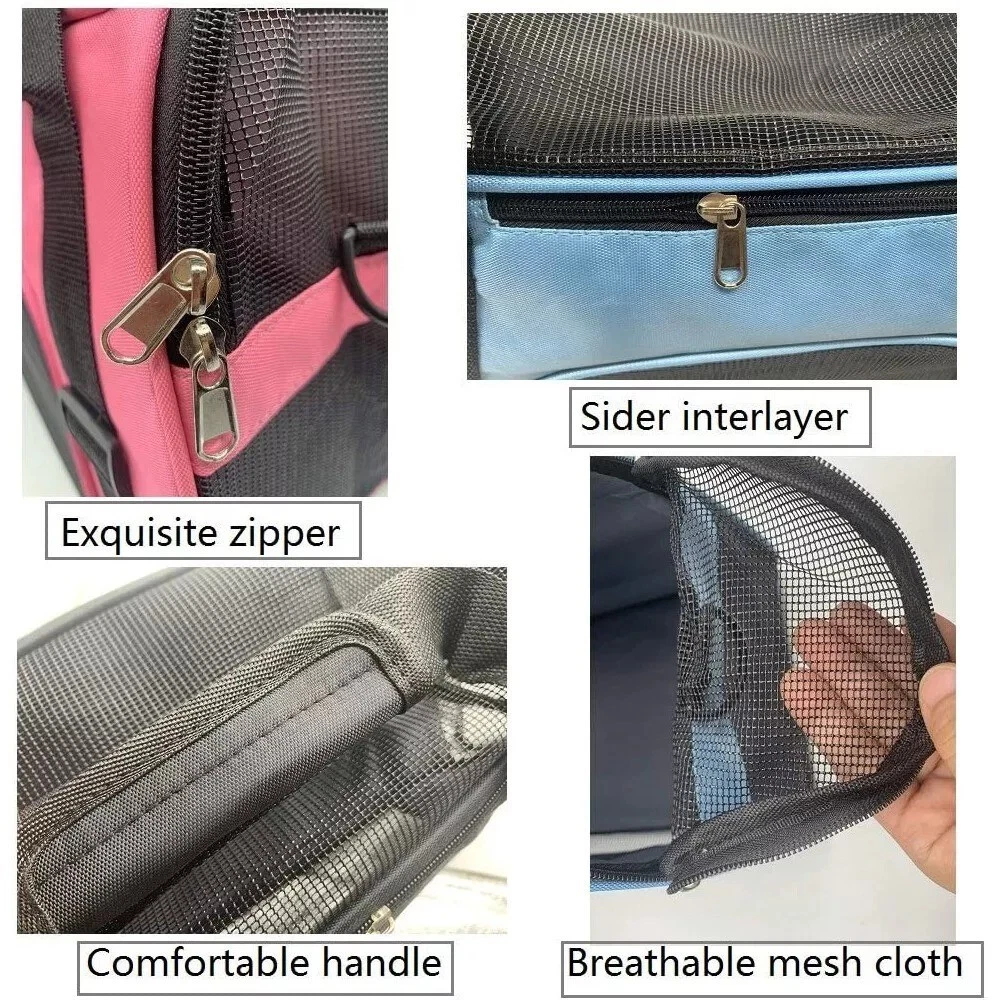 Dog Carrier and Cat Carrier, Pet Carrier Bag, Airline Approved Duffle Bags, Pet Travel Portable Bag Home for Little Dogs, Cats, and Puppies, Medium Size 20.5"L x 9.6"W x 13"H, Grey