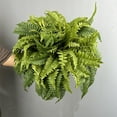 thumbnail image 4 of Artificial Persian Grass Plant Set - 47cm Silk Fern Leaves Bouquet for Indoor Outdoor Home Decor, UV Resistant Faux Greenery, 4 of 9
