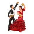 thumbnail image 2 of Figura de novia y novio, colección de resina, adorno de escritorio moderno, figura de pareja borde negro, 2 of 8