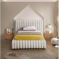 thumbnail image 4 of Meridian Furniture Nico Cream Velvet Twin Bed, 4 of 9