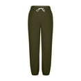 thumbnail image 5 of VBVC No Boundarie Women's High Waisted Jogger Pants With Pocket,Oversized Running Sweatpants For Women,Ladies Y2K Elastic Lace Up Pants,Army Green,Size M, 5 of 7