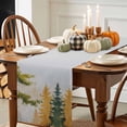 thumbnail image 3 of Fall Watercolor Forest Table Runner, Autumn Thanksgiving Kitchen Dining Table Decoration for Home Party Decor 13x120 Inches, 3 of 9