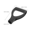 thumbnail image 2 of UPOUART 2Pcs Ergonomic D Shaped Plastic Spade Handle Replacement for Garden Tools Comfortable Grip, 2 of 7