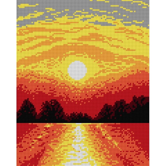 Gobelin canvas for halfstitch without yarn Sunset 1529H