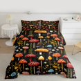 thumbnail image 2 of Manfei Wild Mushroom Full Size Comforter Sets 3-Piece, Botanical Plant Theme Bedding Comforter Set, Green Leaves Bedding Sets, Microfiber Bedroom Decor, 2 of 8