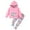 Pink-25, variant on Ugoldhm Toddler Girls Outfit Set Hooded Sweatshirt and Cute Cat Printed Pant Fall 2 Piece Set 3M-3T