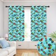 thumbnail image 2 of Monster Cartoon Truck Blue Pattern Blackout Curtains,Triple Weaved Fabric,Thermal Insulated,Room Darkening,Grommet Top,2 Panels,52x84in(132x213cm), 2 of 6