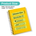 thumbnail image 4 of NineLeaf 3 Pack Compatible for Brother P-touch TZe-C51 TZ-C51 24mm 1'' Black on Fluo Yellow Laminated TZe TZ Label Tape 0.94" x 16.4ft, 4 of 7