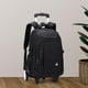 thumbnail image 4 of Mochila con ruedas, portátil, multiusos, ideal para camping, negocios y hombres. Negro 2 ruedas grandes, 4 of 6