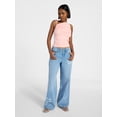 thumbnail image 2 of No Boundaries Low Rise Baggy Wide Leg Jeans, Women's 00-20, 2 of 5