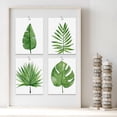 thumbnail image 2 of PixonSign Frameless Wall Art Emerald Green Jungle Plants Print, Set of 4 Nature Wilderness Wall Decor Prints, Adhesive Canvas Poster, Modern Leaves Artwork for Bedroom, Office - 11"x14", 2 of 5