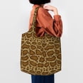 thumbnail image 4 of Xecao's Snake Skin Canvas Tote Bag is a versatile choice for women, serving as a stylish beach bag, shopping bag,and reusable grocery bag., 4 of 5