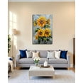 thumbnail image 2 of Flower Canvas Art Flower Picture Bathroom Wall Decor Fraemd Floral Painting Vintage Artwork for Living Room Office Home Decoration Gallery Wrapped Ready to Hang(Flower-3,12.00"x18.00"), 2 of 6