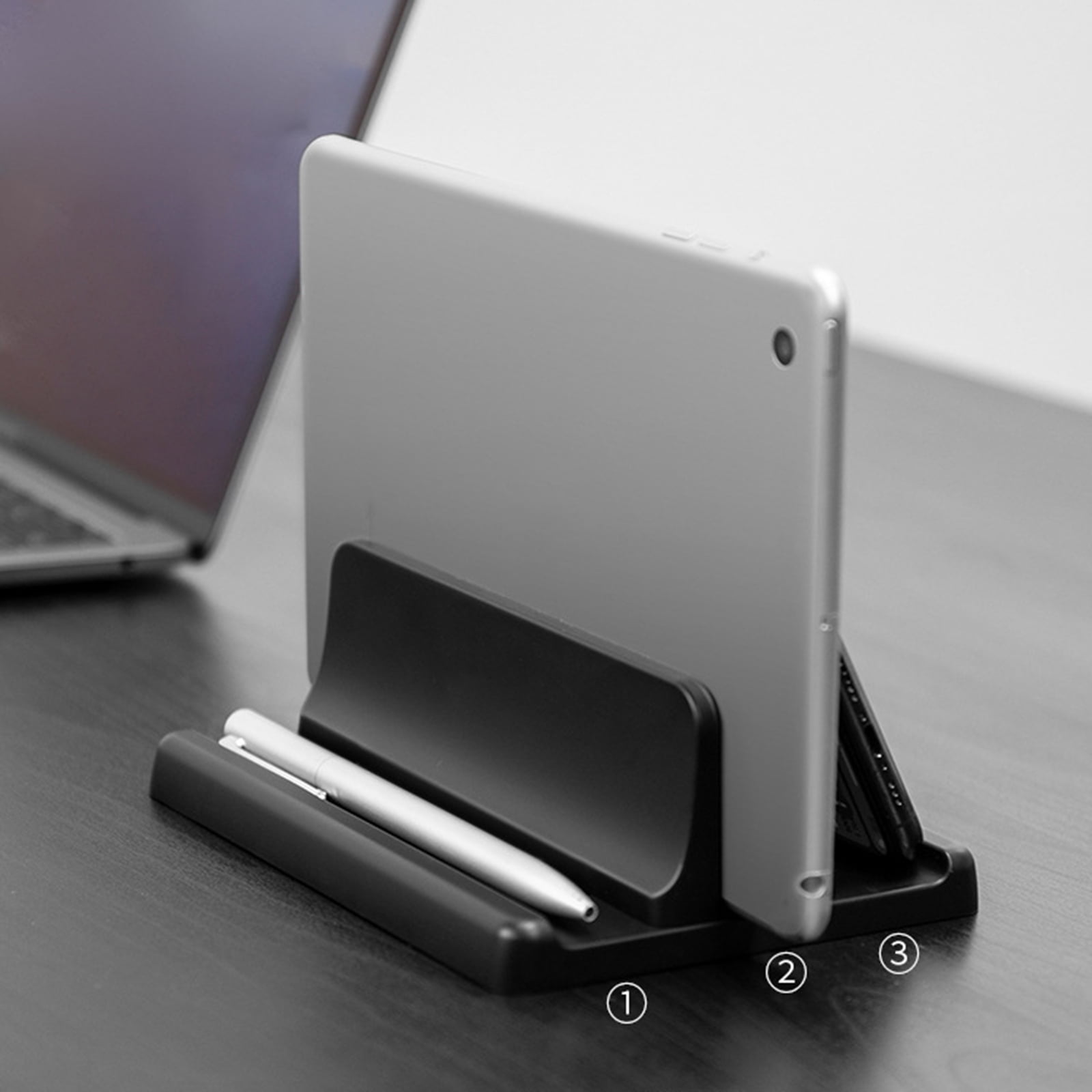 RUISINERY Vertical Laptop Stand Holder Adjustable Desktop Notebook Dock Space Saving Laptop Vertical Saving Dock Replacement
