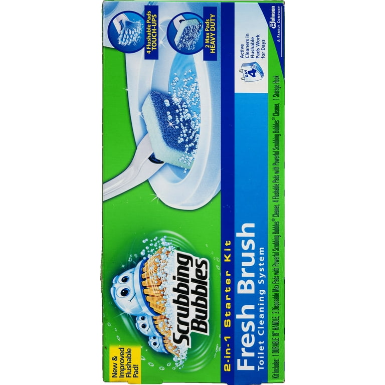 Scrubbing Bubbles Fresh Brush Toilet Cleaning System 2-in-1 Starter Kit