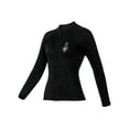 thumbnail image 2 of TiaoBug Femmes 3mm Néoprène Manches Longues Hauts de Bain Combinaison de Plongée Surf Fermeture Éclair Veste Extensible Noir S, 2 of 6