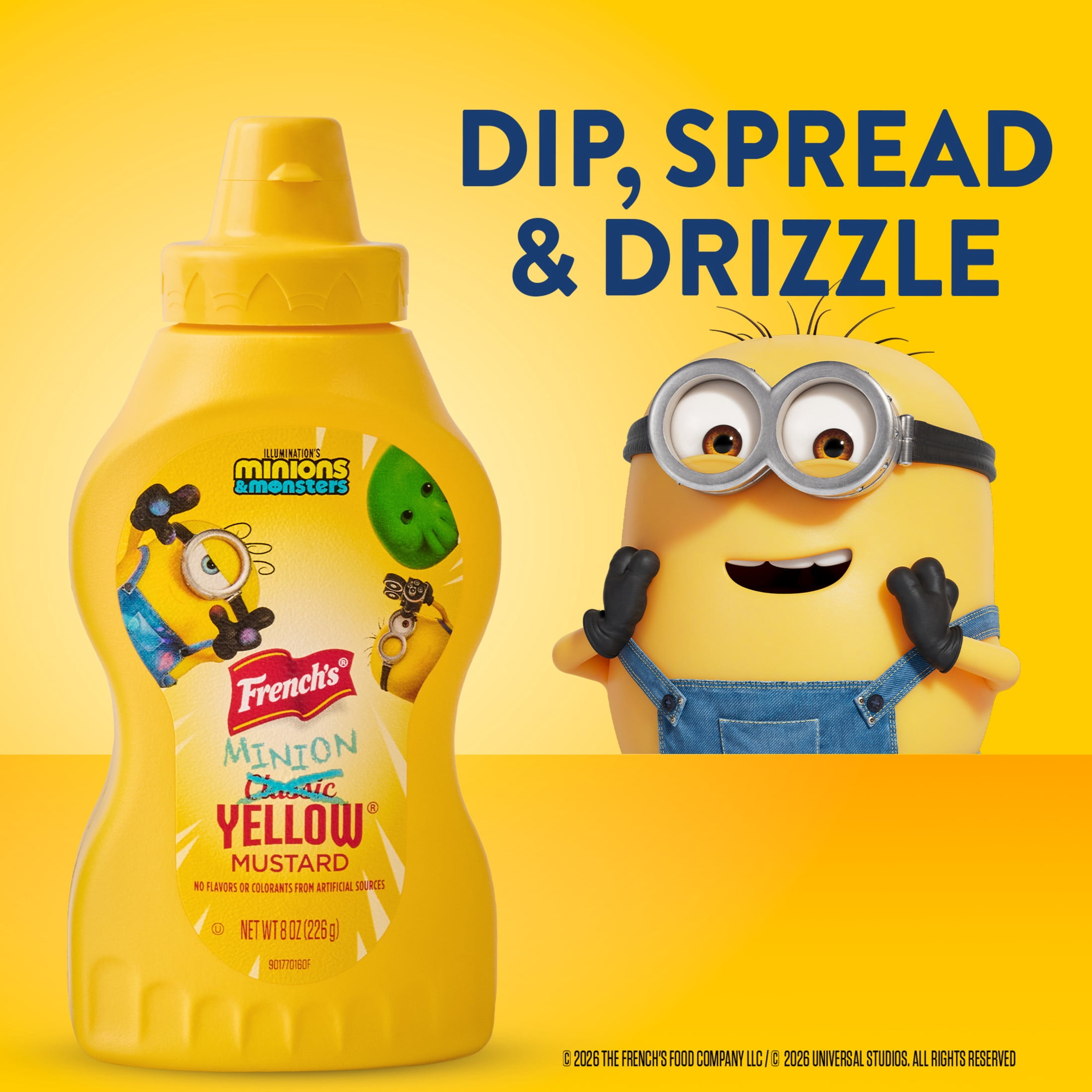 French's Minion Yellow Mustard, 8.0 oz Bottle