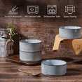 thumbnail image 2 of Vesteel Cereal Bowl for 4, 26oz Stoneware Soup Bowls with Textured Stripes, 4-Piece Ceramic Kitchen Bowls for Salad Fruit Pasta Soup, Dishwasher Safe & Microwave Safe, Smoky Blue, 2 of 8