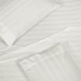 thumbnail image 5 of ROYALE LINENS 300 Thread Count 100% Long Staple Combed Cotton Striped Sheet Set - 4 Piece King Bed Sheets - 1 Fitted, 1 Flat & 2 Pillow Cases - Soft Cool & Crisp Sheet Set (King, Multi Stripe White), 5 of 10