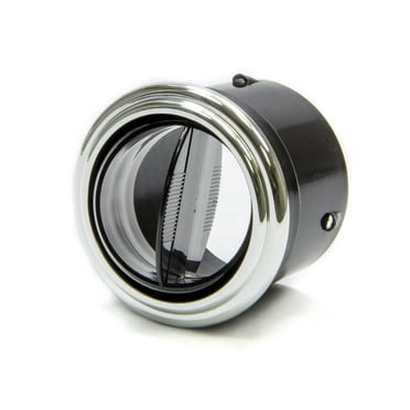 VINTAGE AIR Black Anodize/Polished Round In Dash ProLine Louver P/N 49054-VUQ