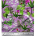 thumbnail image 1 of Soimoi Polyester Crepe Fabric Orchid,Palm & Monstera Tropical Print Fabric by Yard 42 Inch Wide, 1 of 1
