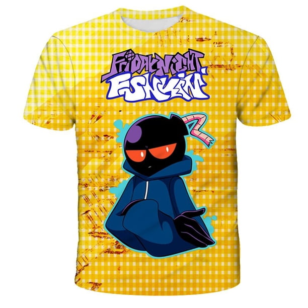 Nueva camiseta 3D Friday Night Funkin para hombres y mujeres, camisetas transpirables informales de manga corta de verano, camisetas para niños y niñas, camiseta de estilo fresco 9T Gao Jinjia LED