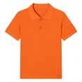 thumbnail image 2 of snilers Kids School Uniform Short Sleeve Golf Shirts Boys Girls Summer Button Closure Solid Collared Cotton Shirt 2-15 Years, 2 of 3