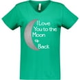 thumbnail image 3 of Inktastic I Love You to the Moon & Back. Women's V-Neck T-Shirt, 3 of 5