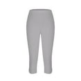 thumbnail image 5 of TQWQT Capri Leggings for Women High Waist Stretch Cropped Legging 2024 Trendy Casual Slim Fit Soft Summer Tights Yoga Pants Gray M, 5 of 5