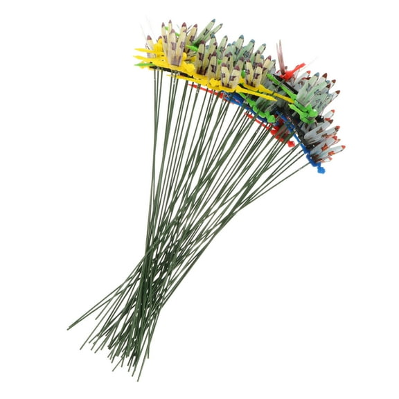 50 Pcs Artificial Dragonfly Flower Garden Stakes Decor Decorative Planter Picks