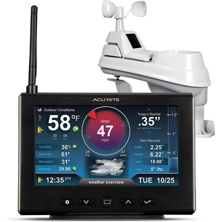 AcuRite Pro 5-in-1 High-Definition Weather Station with Temperature  Humidity  Wind and Rain (01535S)