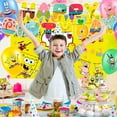 thumbnail image 3 of SpongeBob Birthday Decorations, SpongeBob Party Decorations & SpongeBob Party Tableware Set - SpongeBob Party Plates Cups Napkins Backdrop Balloon Banners etc SpongeBob Party Supplies, 3 of 8