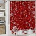thumbnail image 5 of Shower Curtain sets and Bath Mat Set, Christmas Pattern Printed on Bathroom Decor Sets with Shower Curtains and Rugs, Suitable for Small Bathroom Gym Guest Bath, 72 x 72 inches, 5 of 8