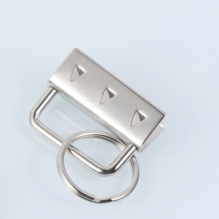 OUNONA Key Fob Ring Keychain Clamp Chain Set Supplies Metal Clamps