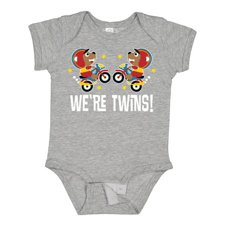 

Inktastic Twin Boy Motorcycle Bear Gift Baby Boy Bodysuit
