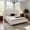 White, variant on Uforic King Size Velvet Upholstered Cloud Bed Frame with Headboard/Footboard, 10-Second Easy Assembly (White)