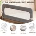 thumbnail image 3 of Baby Bed Rail Guard for Toddlers -47" Toddler Bed Rails for Twin, Full, Queen, King Bunk Size Bed Swing Down Bedrail Extral Tall Chil, 3 of 6