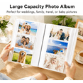 thumbnail image 5 of 4x6 Photo Album Holds 300 Pictures, Leather Cover with Front Window, Large Capacity Slip-in Picture Albums with Horizontal Pockets for Wedding Kids Travel Anniversary Family Baby Photo Books, Red, 5 of 7
