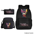 thumbnail image 1 of New Primary And Middle School Students Hot Stamping Schoolbag Animation Peripheral Backpack Satchel Pencil Bag Three-piece Set, 1 of 4