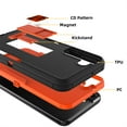 thumbnail image 2 of Jiahe Cover For Samsung Galaxy S22 6.1 inch,Dual Layer Protection Shockproof Heavy Duty Magnetic Car Mount with Built in Kickstand Case Cover,Black+Orange, 2 of 6