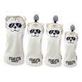thumbnail image 4 of koolsoo 4Pcs Golf Wood Club Headcover PU Leather Waterproof Protector Gray3, 4 of 8