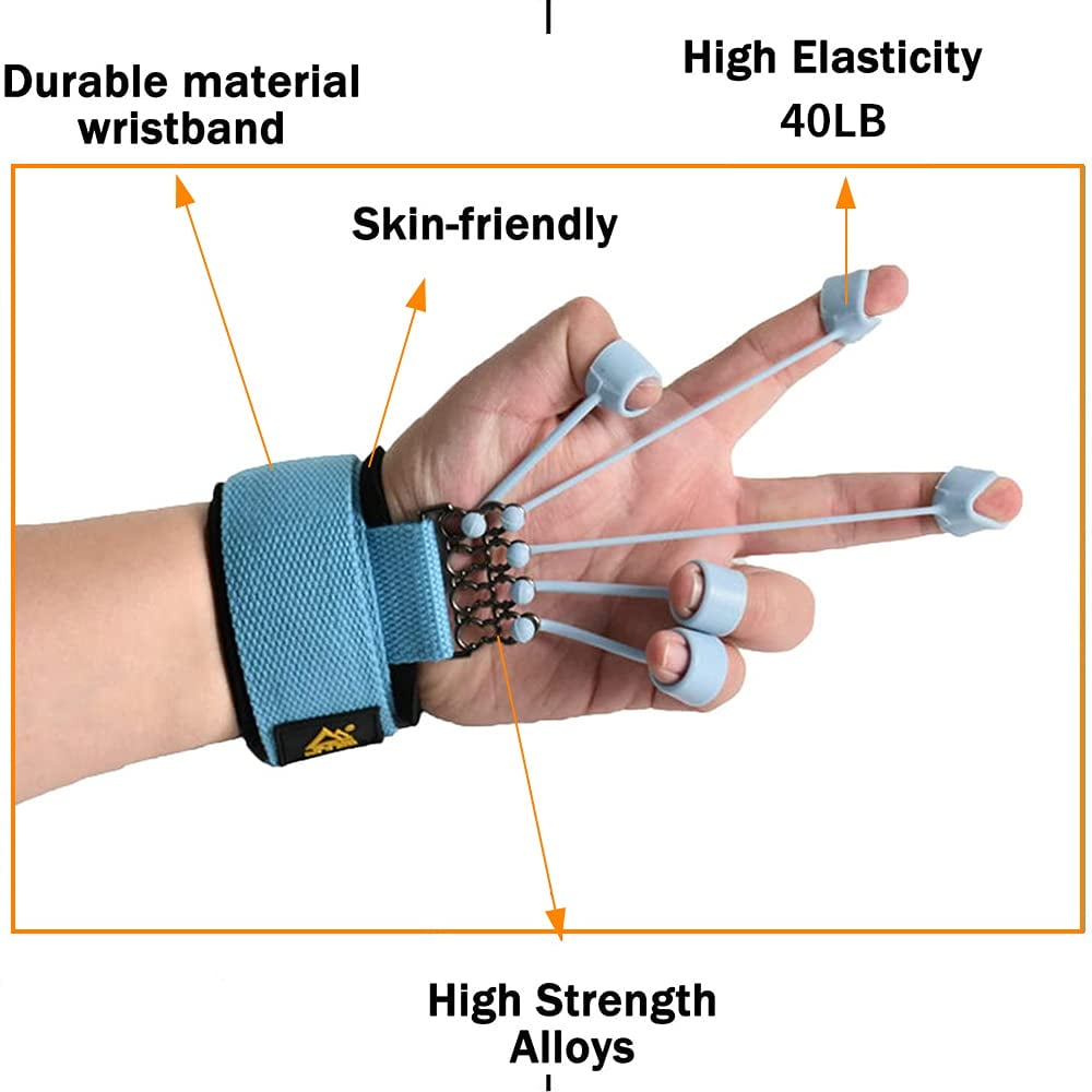 Finger Exerciser Hand Strengthener Hand Exercise Equipment Finger Resistance Band Climbing Finger Strengthener Guitar Finger Stretcher Finger Extensor Strengthener 40lb Walmart
