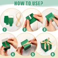 thumbnail image 3 of Favor Boxes Jutom, 100 unidades, extra pequeñas, color verde caramelo, con cinta, 3 of 6