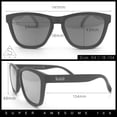thumbnail image 3 of Polarized Mens Kush Color Mirror Pop Sport Horn Rim Sunglasses [Blue - Blue Mirror], 3 of 7
