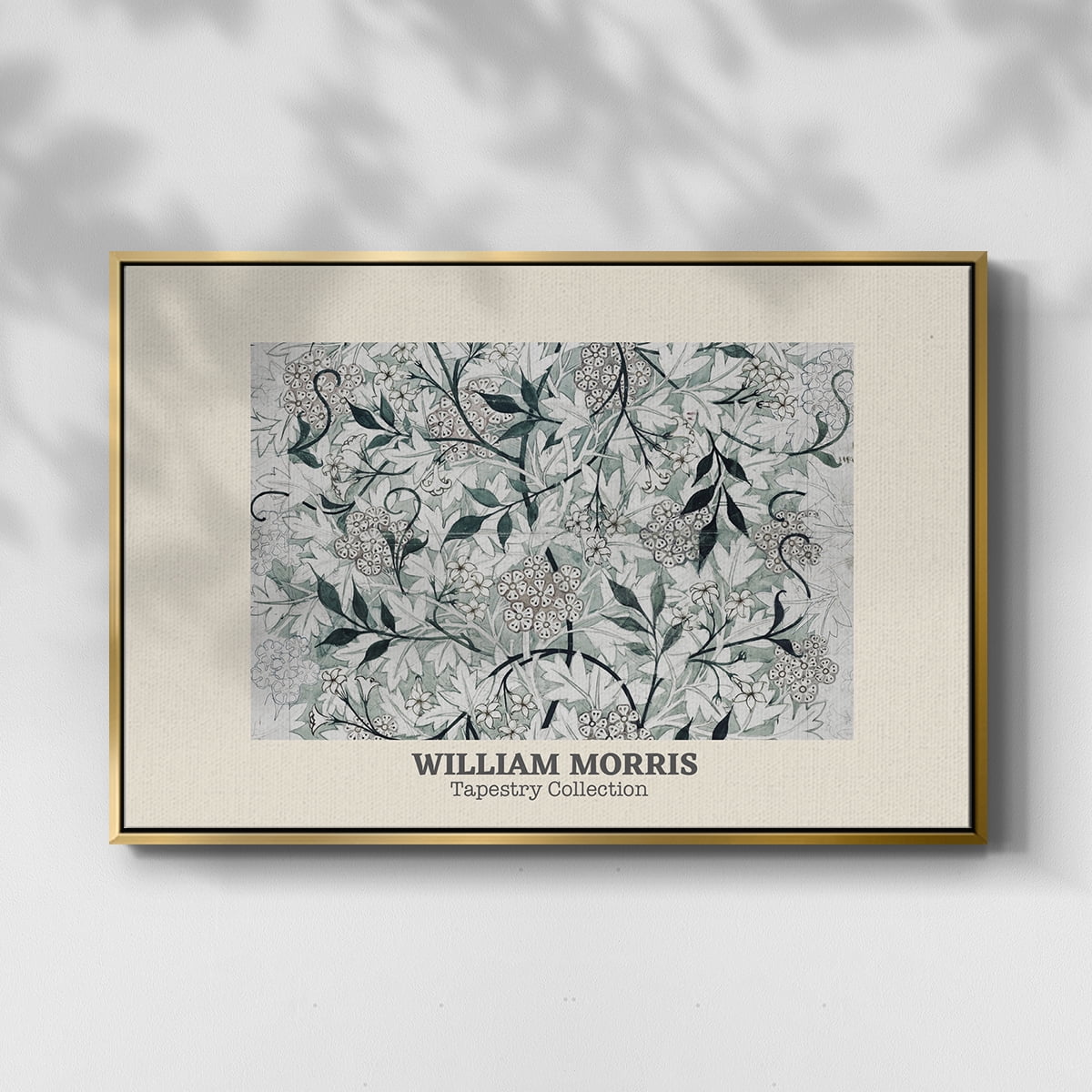 Vintage Abstract Print-XXXV Framed in Gold Wood Gallery Wrapped Canvas 17 in. x 25 in.