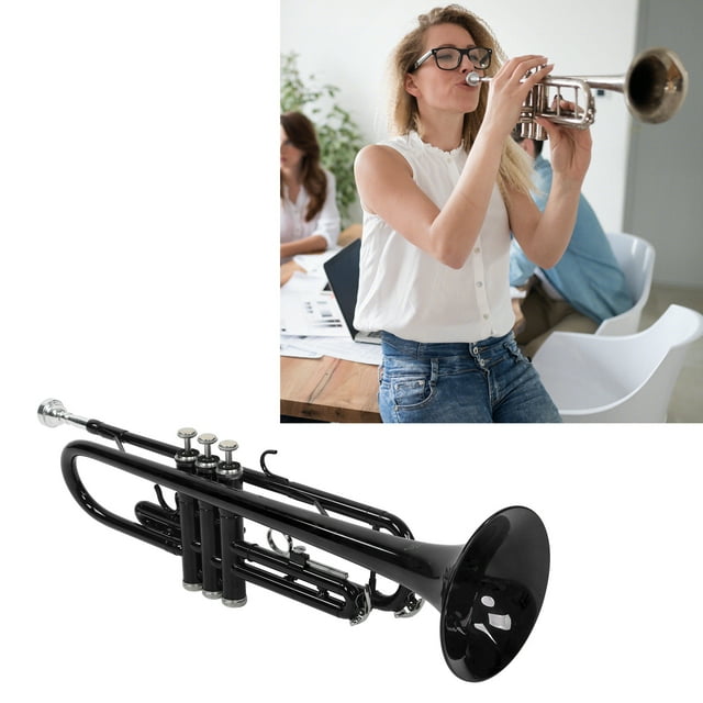 B Flat Brass Trumpet Set,Bb Trumpet Set,Standard Bb Trumpet Set for Beginner & Intermediate Students with Storage Bag