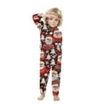 thumbnail image 3 of Odeerbi Christmas Onesie Pajamas for Family Holiday Sleep Jumpsuit Long Sleeve Family Christmas Pajamas Matching Sets Kids Fashion Printed Hooded Jumpsuit Sleepwear PJs Set Red, 3 of 5