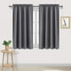 thumbnail image 1 of Cortinas opacas para dormitorio - Aislamiento térmico con bolsillo para barra, para sala de estar (2 paneles, 42 x 63 pulgadas, gris), 1 of 7